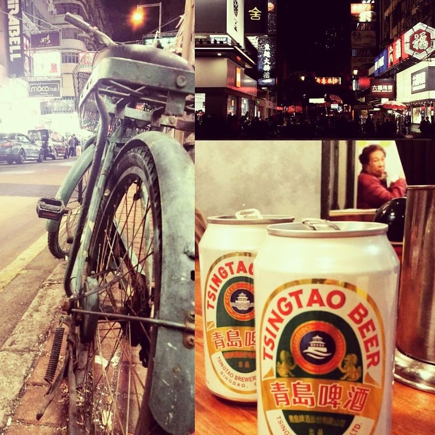 Hong Kong, by night, in the market district